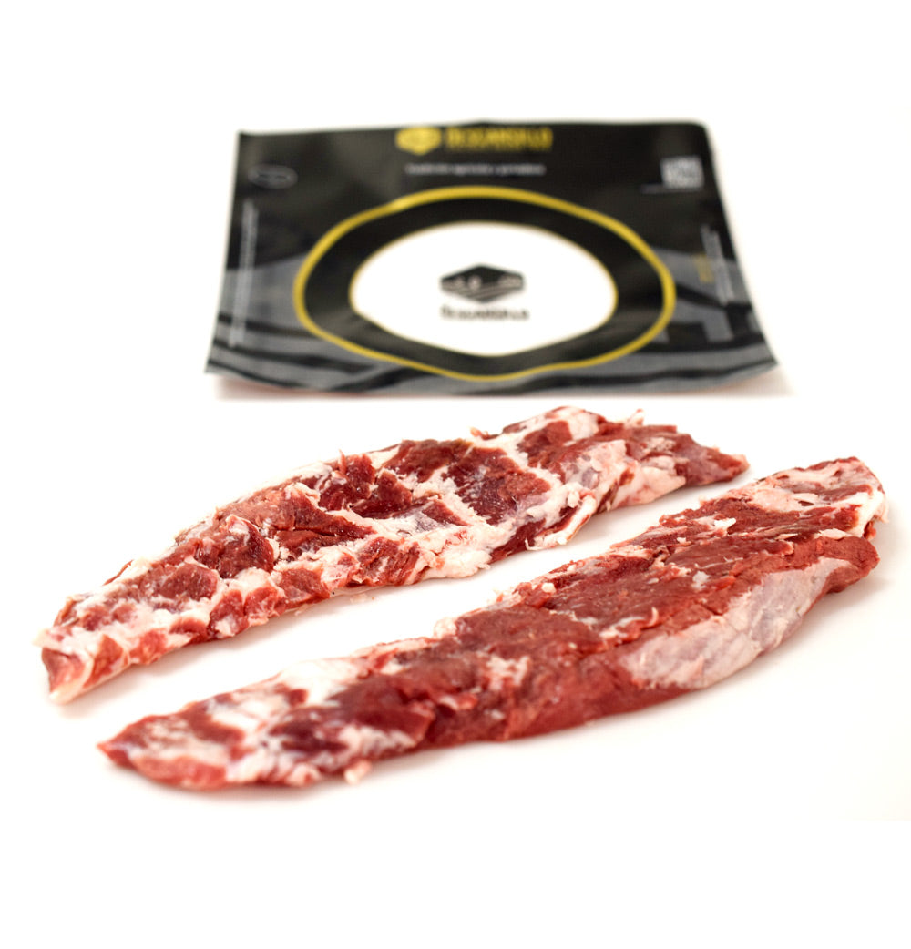 Plato pluma ibérica fileteado