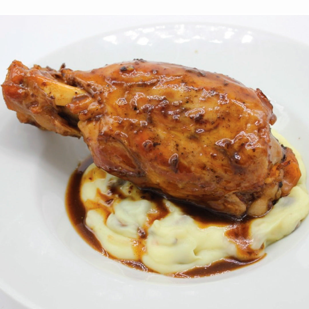 Codillo de cerdo confitado a baja temperatura